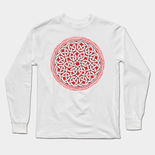 Red Celtic Knot Long Sleeve T-Shirt